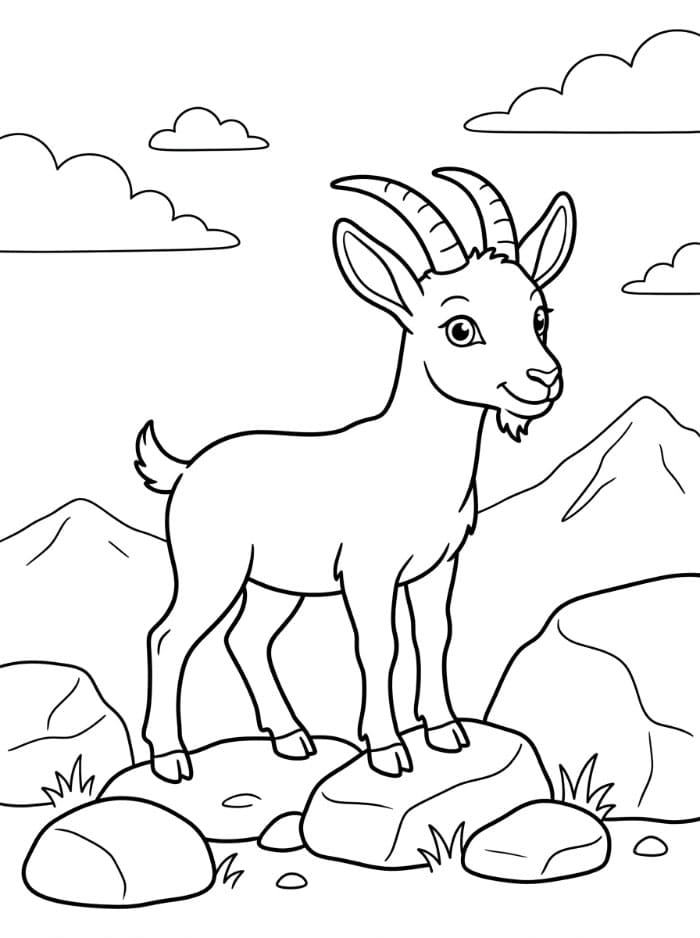 صغير الوعل النوبي تلوين