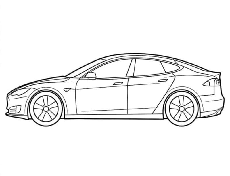 سيارة تسلا تلوين