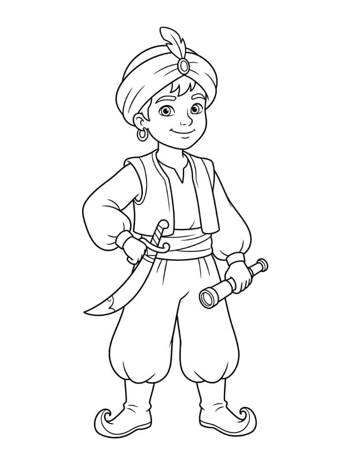 سندباد في صغره تلوين
